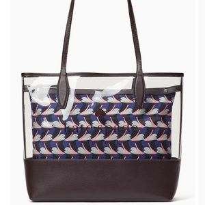 Kate Spade large clear tote w/ inner removable bag